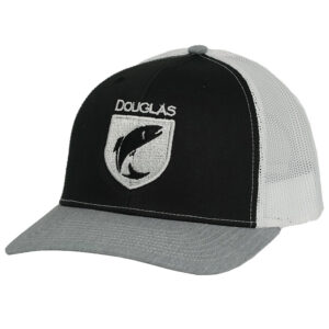 Douglas Outdoors High Crown Hat - Black, White, Gray
