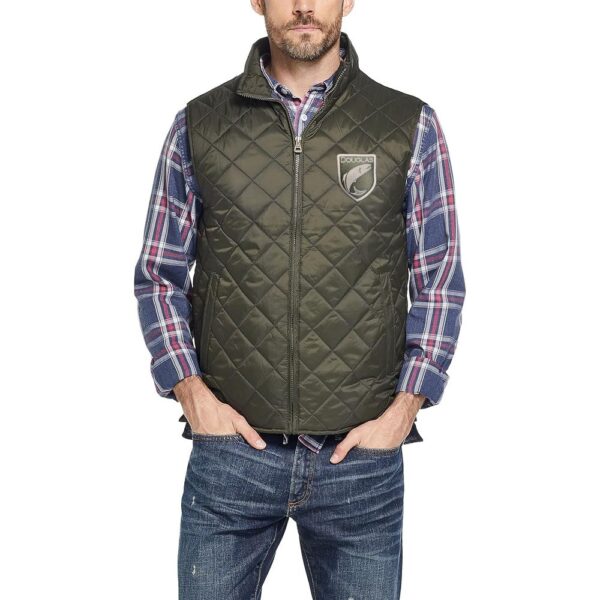 Diamond Quilted Puffer Vest - Olive