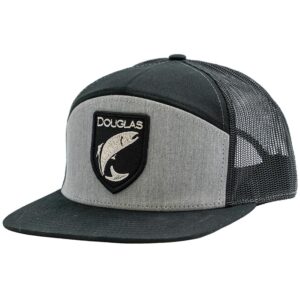 Douglas Outdoors High Crown Hat - Gray Center Black Top Black Mesh