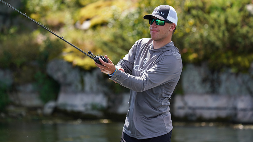 Angler fishing a Carolina Rig