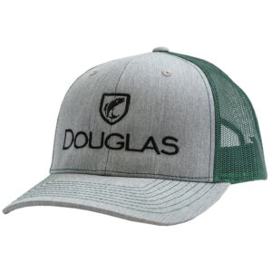 Douglas Outdoors High Crown Hat - Heather Gray, Dark Green